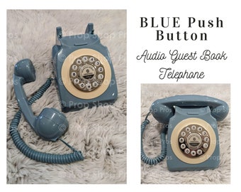 FREE SHIPPING Blue Push Button Audio Guestbooks Phone Wedding Recorder a great addition to any special occasion - Wedding Guestbook