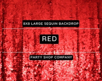 FREE SHIPPING Red Large Sequin Photo Booth Backdrop, Photo Booth Backdrop, Photographer Backdrop, Photography Backdrop, Sequin Backdrop