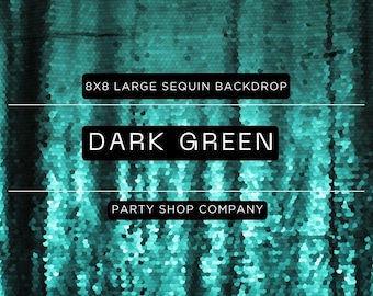 FREE SHIPPING Dark Green Large Sequin Photo Booth Backdrop, Photo Booth Backdrop, Photographer Backdrop, Photography Backdrop, Sequin