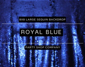 FREE SHIP Royal Blue  Large Sequin Photo Booth Backdrop, Photo Booth Backdrop, Photographer Backdrop, Photography Backdrop, Sequin Backdrop
