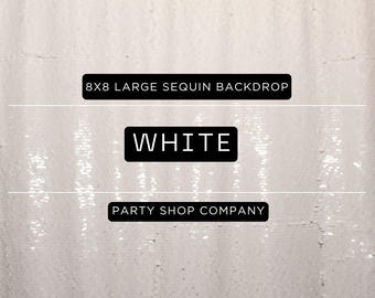 FREE SHIPPING White Large Sequin Photo Booth Backdrop, Photo Booth Backdrop, Photographer Backdrop, Photography Backdrop, Sequin Backdrop