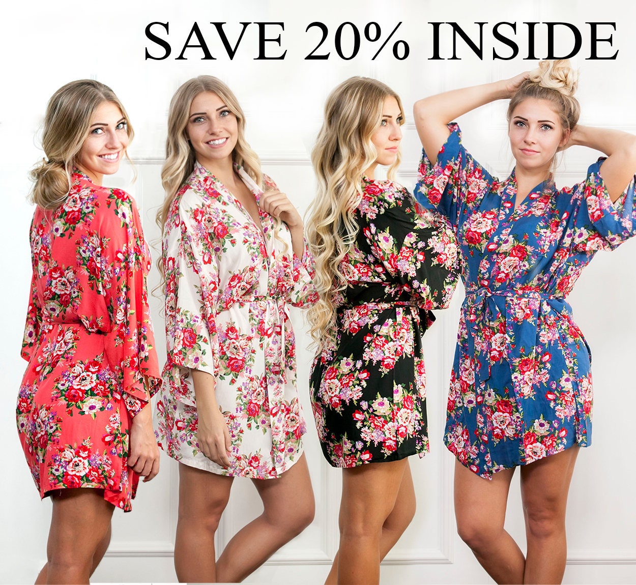 Bridesmaid Robes Gifts Fl Robe Bridal 50