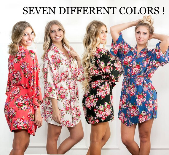 Bridesmaid Robe Handmade Bridesmaids Floral Robe Delivery Etsy