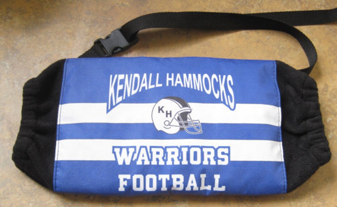Custom Football Hand Warmer With Player Name and School Logo on