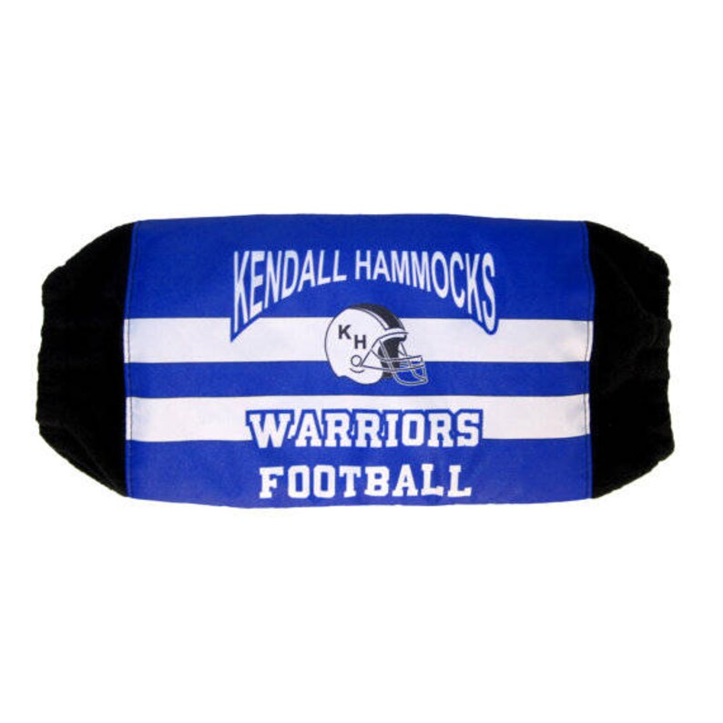 Custom Football Hand Warmer With Player Name and School Logo on
