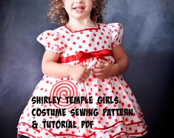shirley temple red polka dot dress