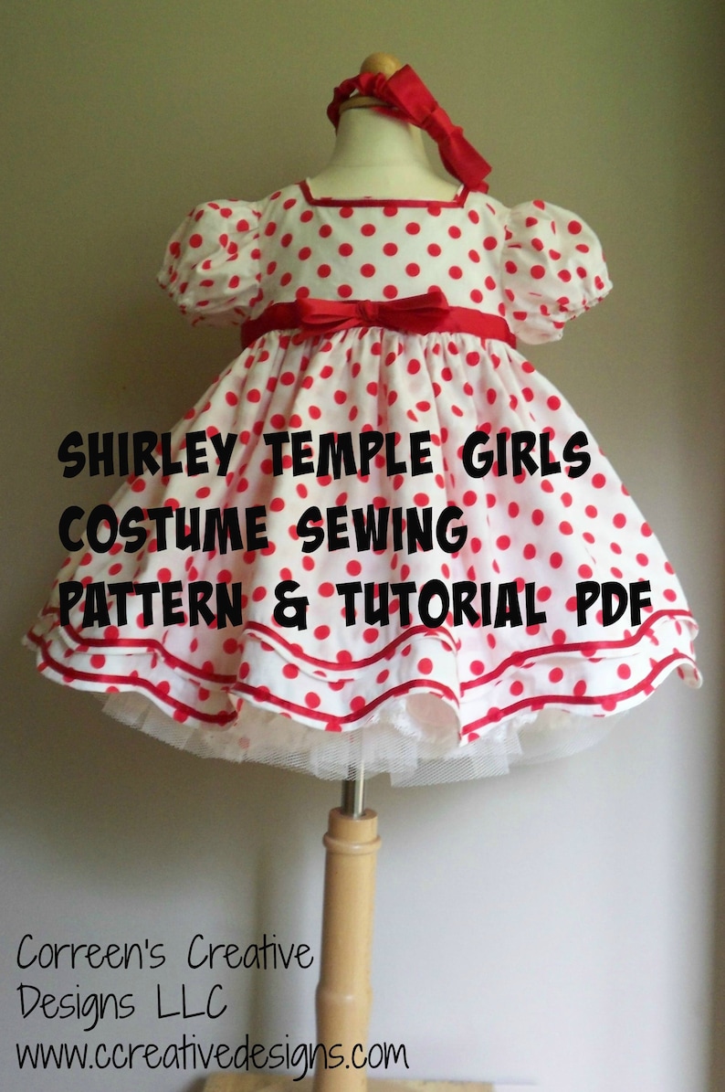 Shirley Temple Stand up and Cheer Dress Sewing Pattern PDF Girls Dress
