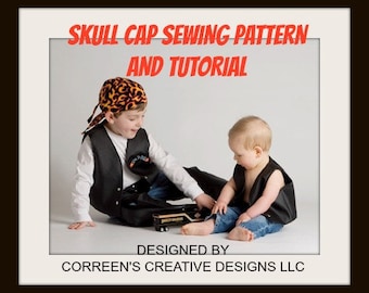 Skull Cap Do-Rag Sewing Pattern, Doo-rag pattern, welding cap pattern, Chemo Cap, Skull Cap Pattern, Doorag sewing pattern, FREE SHIPPING