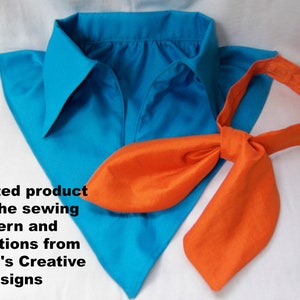 Fred Jones Adult Costume Collar and Ascot Sewing Pattern Digital Download, PDF Sewing Tutorial Mens Fred Jones Costume Sewing Tutorial, DIY image 2