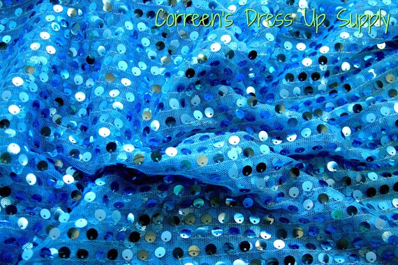 blue sequin