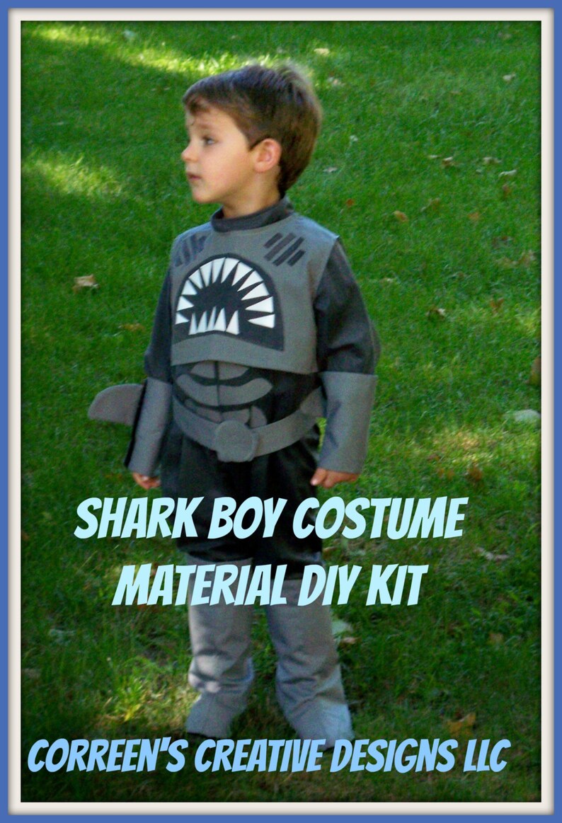 Sharkboy Project Kit Shark Boy Sewing Costume Kit Project Kit Sharkboy Costume Shark Boy Costume Materials DIY Costume Kit
