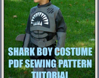 Sharkboy Costume, Shark Boy and Lava Girl Costume Pattern, Shark Boy Sewing Pattern, Sewing Pattern, Digital Download, PDF Sewing Tutorial