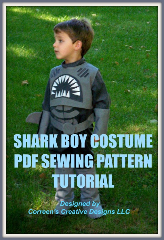 Sharkboy Project Kit Shark Boy Sewing Costume Kit Project Kit Sharkboy Costume Shark Boy Costume Materials DIY Costume Kit