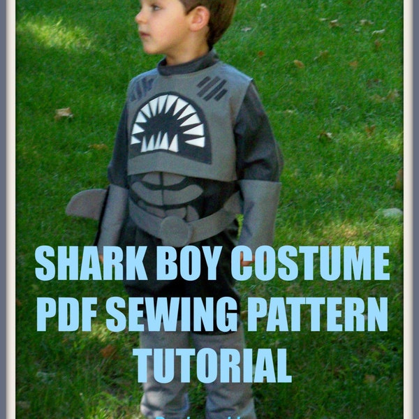 Sharkboy Costume, Shark Boy et Lava Girl Costume Pattern, Shark Boy Sewing Pattern, Sewing Pattern, Digital Download, PDF Sewing Tutorial