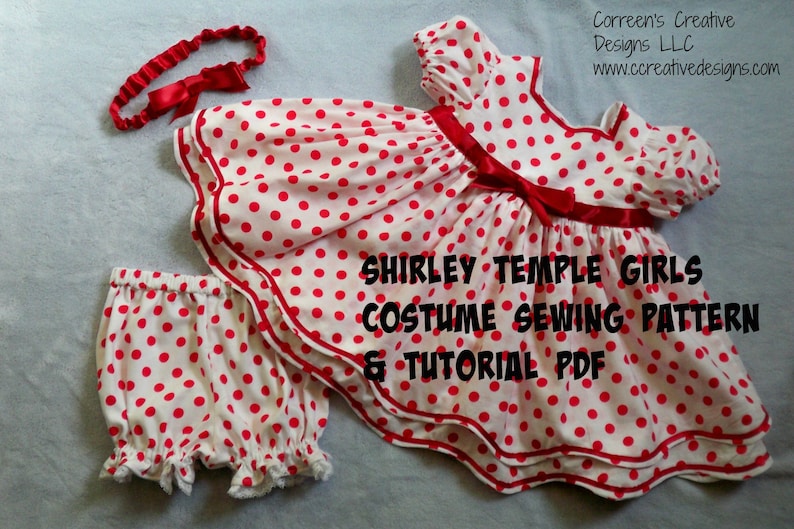 Shirley Temple Stand up and Cheer Dress Sewing Pattern PDF Girls Dress