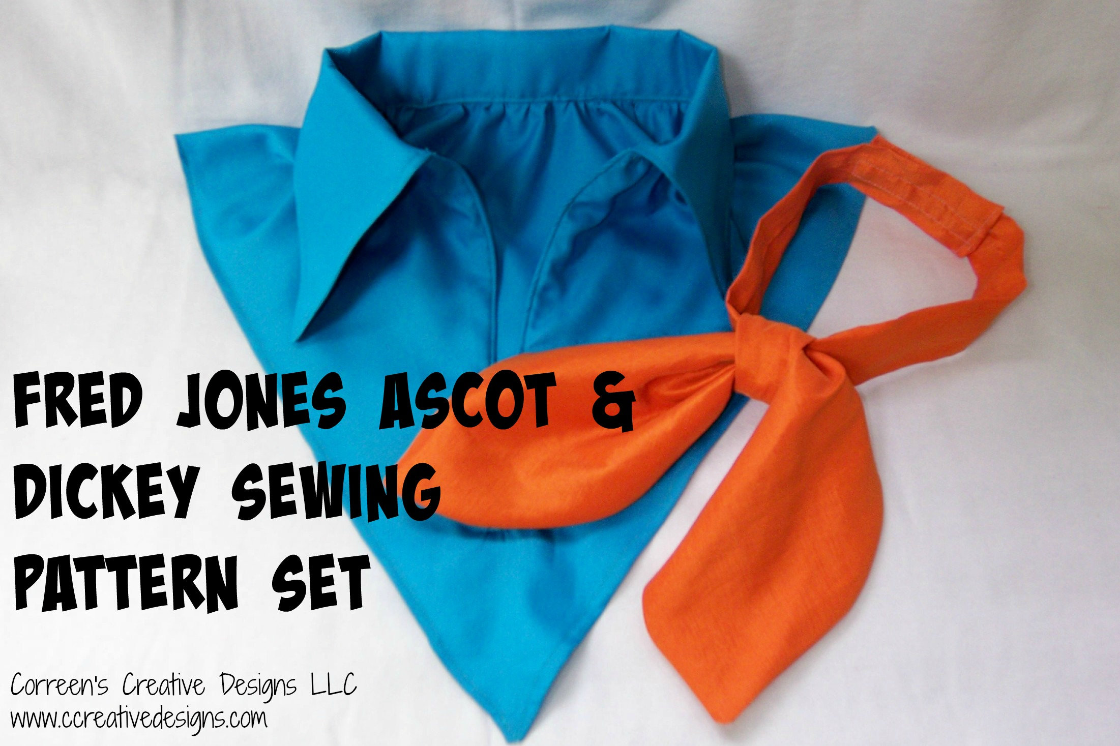 Fred Jones Dickey and Ascot Sewing Pattern Tutorial DIY Costume Kit Scooby Doo Costumes Family
