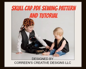 Skull Cap Do-Rag Sewing Pattern, Doo-rag pattern, welding cap pattern, Chemo Cap, Skull Cap Pattern, Doorag sewing pattern, PDF Pattern