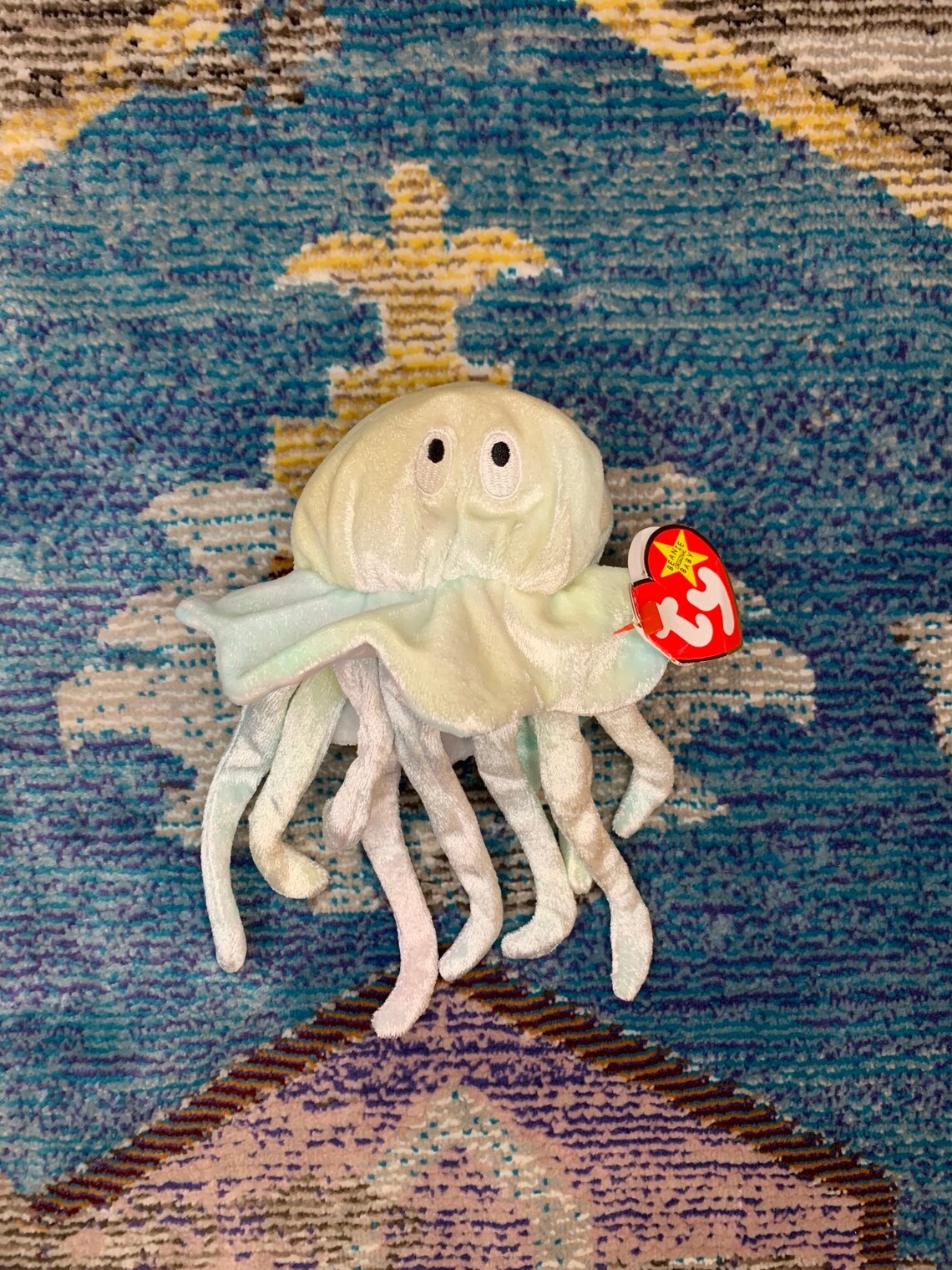 1998 TY Beanie Baby Octopus Goochy / Tie Dye Pastel Rainbow | Etsy