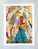 Colorful Art Print, Acrylic painting of a Zapatista Mexican Woman. Feminist Art Print of Woman Portrait. Ethnic Fine Art Print. Sizes Sm/Lg 