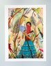 Colorful Art Print, Acrylic painting of a Zapatista Mexican Woman. Feminist Art Print of Woman Portrait. Ethnic Fine Art Print. Sizes Sm/Lg 