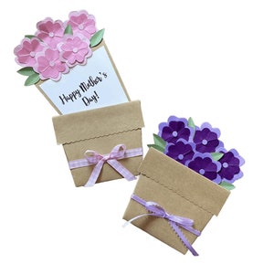 Tarjeta con maceta (personalizable, tarjeta floral, tarjeta hecha a mano, tarjeta de felicitación, tarjeta del día de la madre, regalo único, tarjeta pensando en ti)