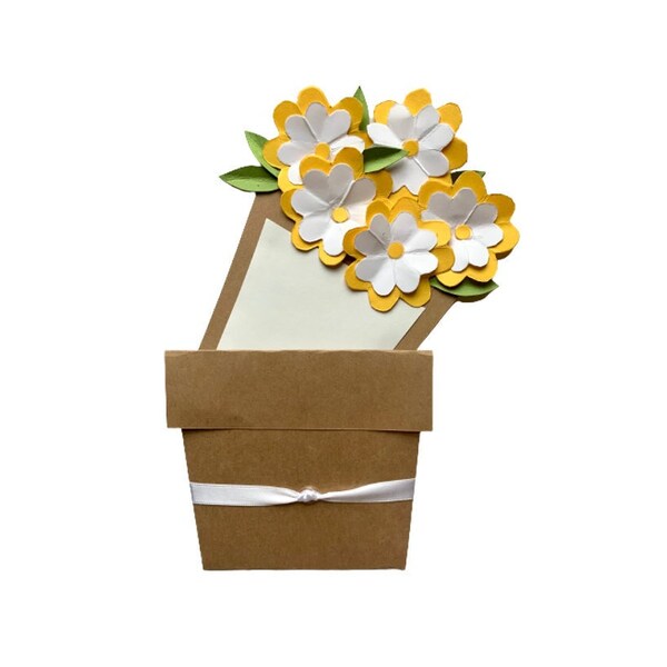 Flower Pot Card Etsy