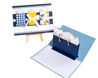 Pop-Up Gift Bags Card (3D, customizable, Birthday Card, Handmade Card, Gift Bags Card, 3D Card)