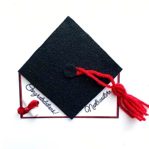 Carte chapeau de remise des diplômes (3D, carte pop-up, cadeau de remise des diplômes, carte faite main)