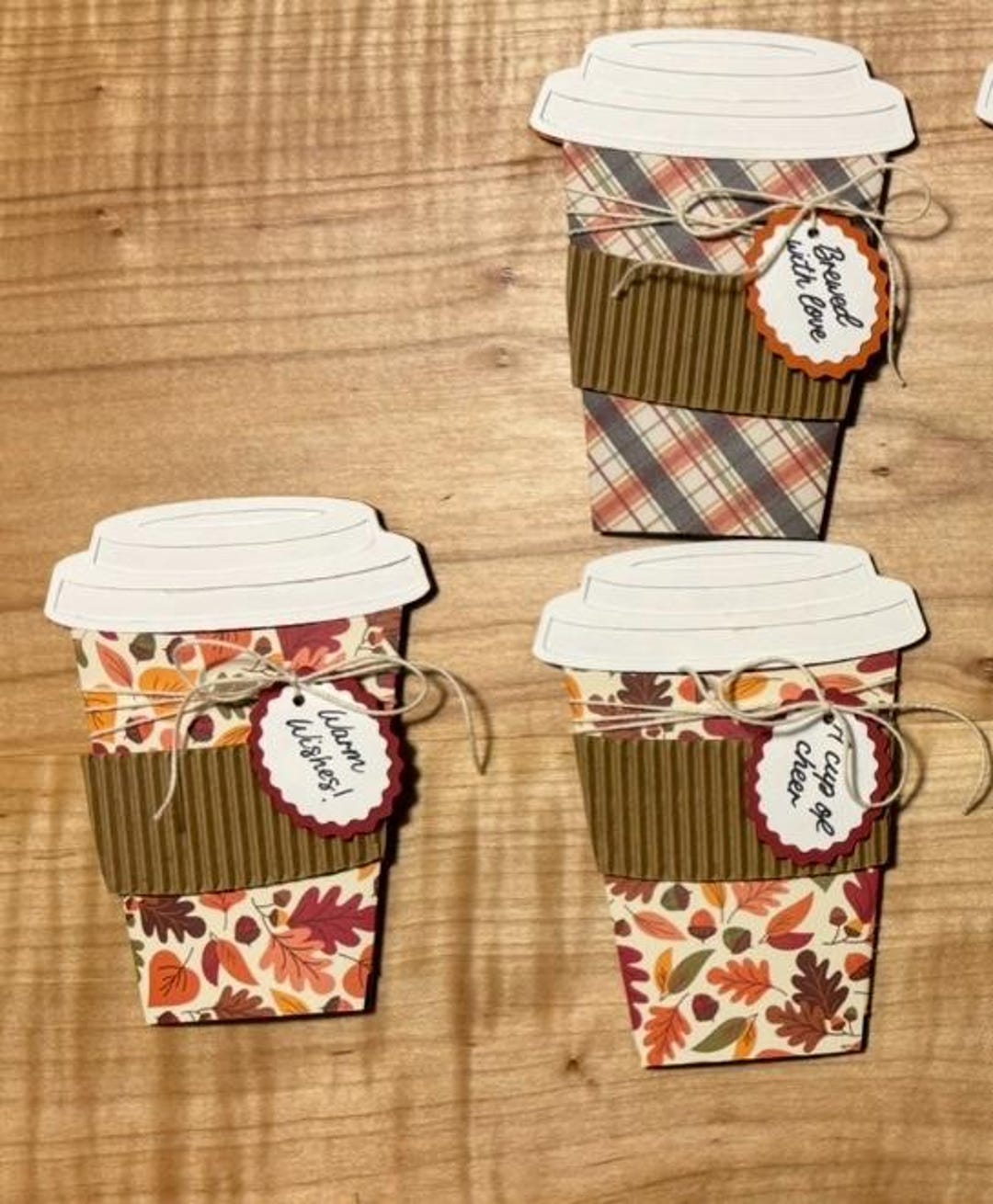 Coffee Cup Gift Card Holder • Handmade Gift Card Sleeve • Slider Mug ...