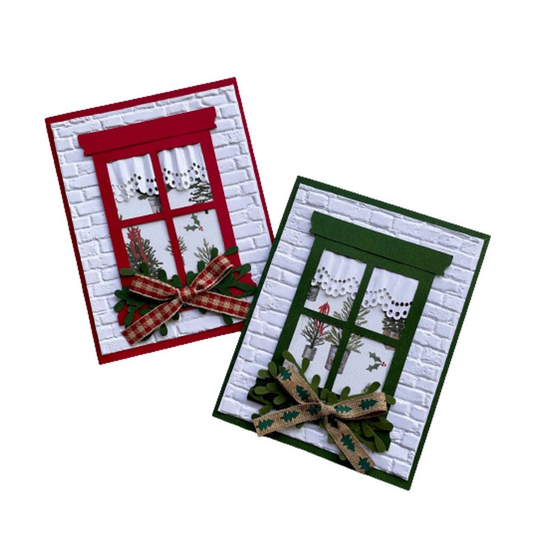 Cozy Christmas Window Card (embossed Cards, Christmas Cards, Holiday