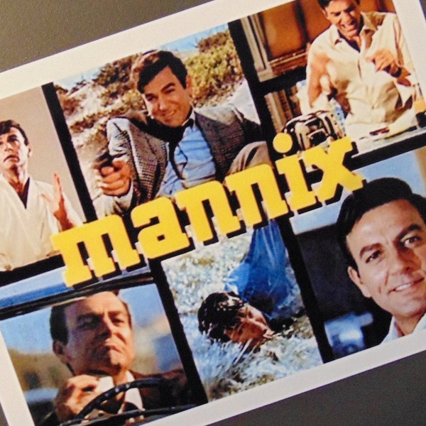 MANNIX TV Show Open Large Fridge MAGNET 1960's Detective Investigator Mike Connors New House Apartment Gift Man Cave Beer Fridge