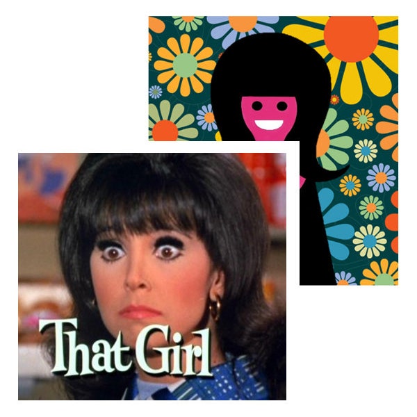 2 THAT GIRL Fridge Magnets Gift Marlo Thomas TV Show Single Woman Sitcom Comedy 1960's Funny Gift For Actress Audition Stage Play Broadway