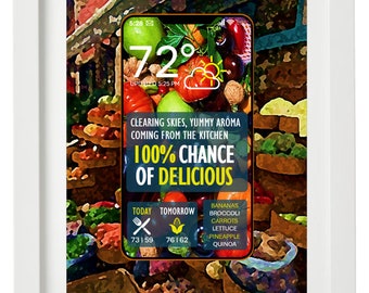 Funny VEGAN Vegetarian Kitchen Gift Unframed Art Photo Print Wall Decor Plant Based Diet Cooking