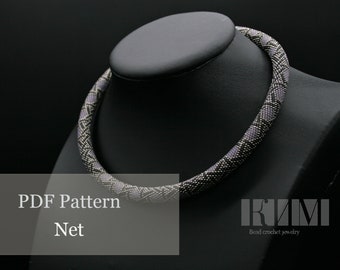Alien Covenant PDF Pattern for bead crochet necklace Cosmic necklace pattern bead crochet pattern