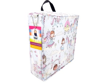 SALE barfuss® Sitzerhöhung für Kinder und Kleinkinder ab ca. 3 Jahre "Glitter princess" abwaschbar