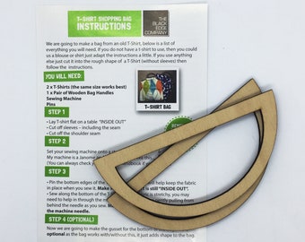 Wooden Bag Handles & Instructions || Perfect for Crafting, Knitting Bags, Gifts and Craft Kits || Upcycling/Recycling Activity