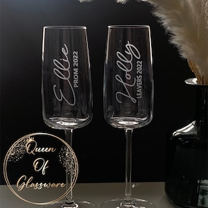 Personalised Prom | Bride | Bridesmaid | Wedding | engraved glass