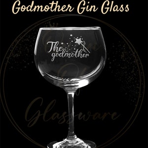God Mother Gin Glass / God Parent / Christening / Baptism / Free Delivery