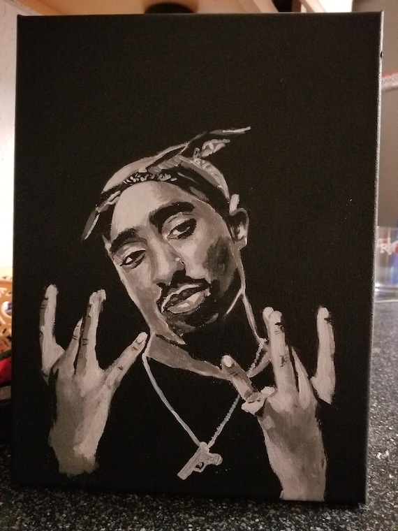 2PAC Painting Tupac Shakur Acrylic Painting Small Paintings