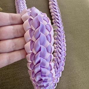 Pink and Purple Ribbon Graduation Lei