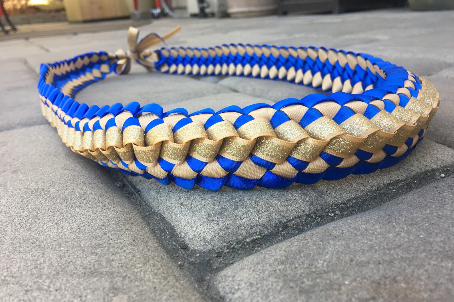 Blue and Gold Graduation Ribbon Lei - Etsy