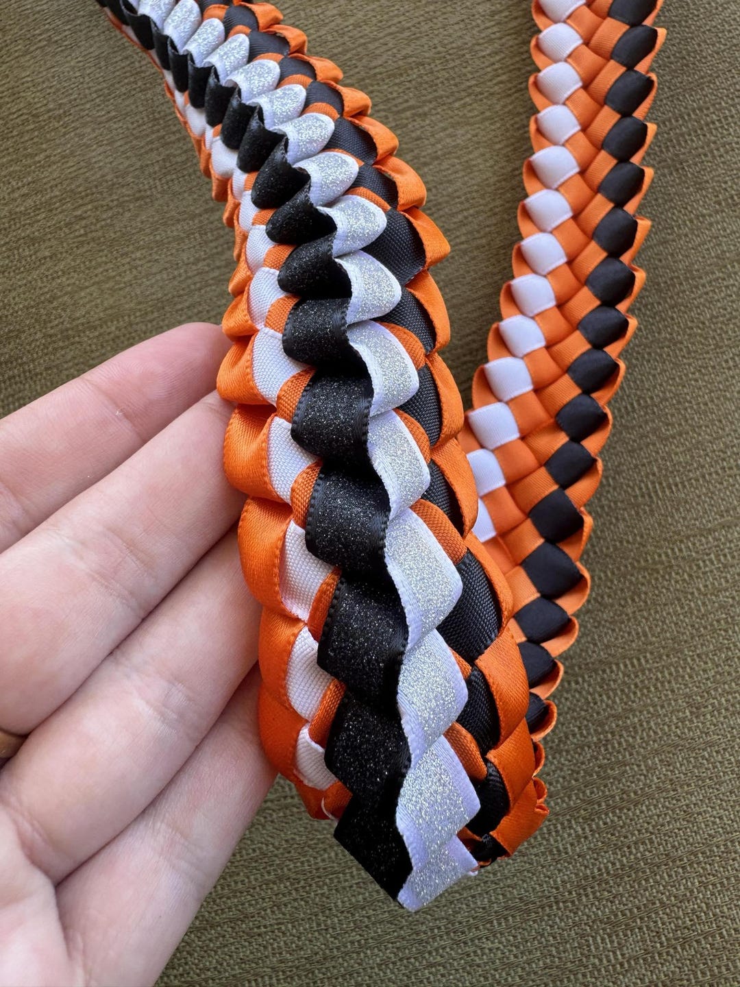 Orange White and Black Graduation Ribbon Lei - Etsy