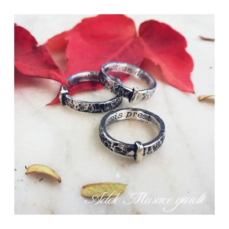 Ring sterling silver 925 3 mm ring Scotland wedding Etsy