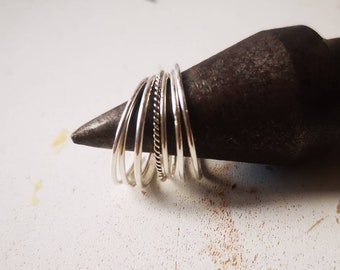Anello sottile in argento fermanello anello impilabile fedina stretta