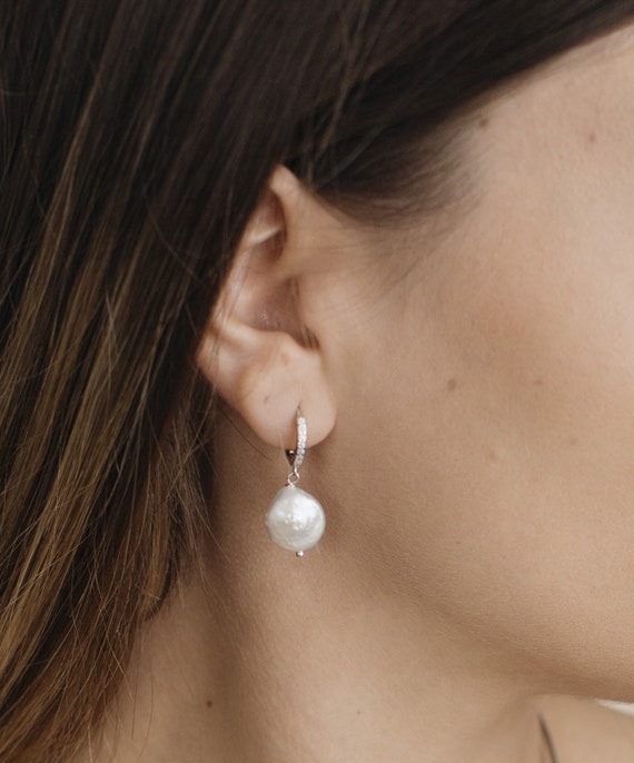 PEARL CLIP CHAINHOOP PIERCED EARRINGS(2SP0880)SV925 ピアス