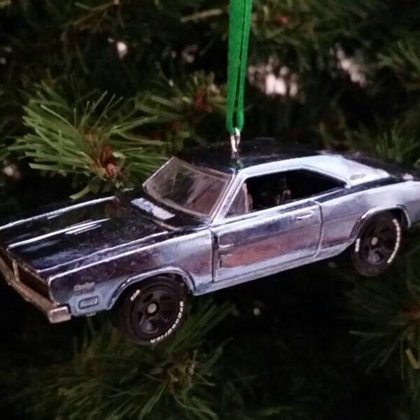 Custom 1969 Dodge Charger R/T Christmas Ornament Free Shipping Happy Holidays