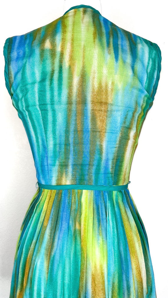 1950s Watercolor Sun Dress - image 7
