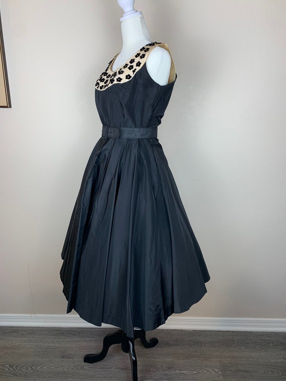 1950s Mad Men Cocktail Dress || 50s Little Black … - image 8