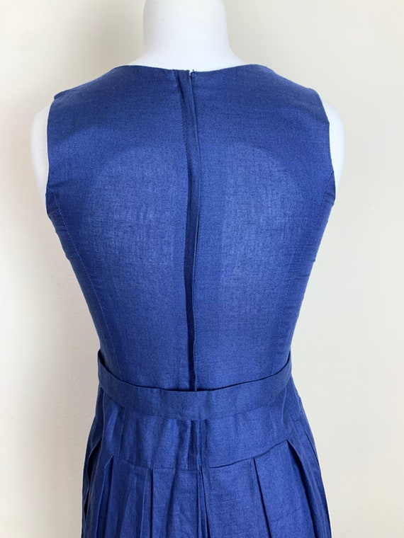 1950s/60s Navy Cotton Day Dress - image 7