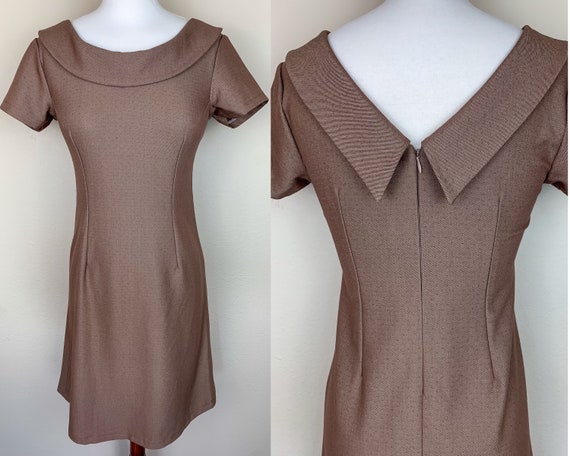 1960s Mod Day Dress || 60s Cocoa Mod Dress